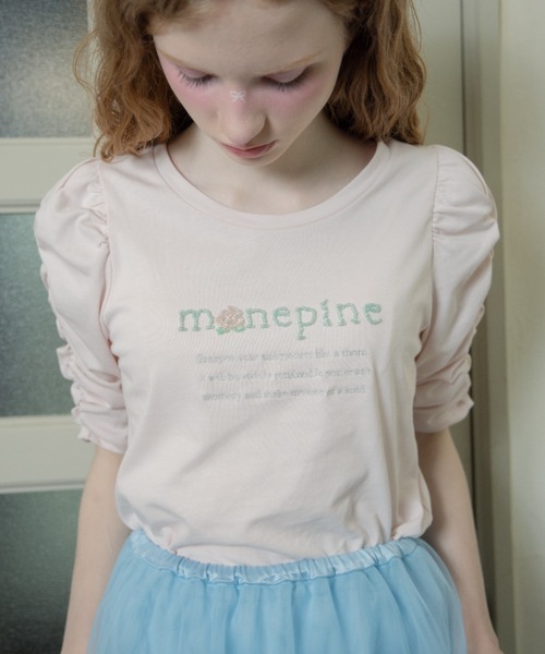 tシャツ monepine” beads logo Tee/”monepine” ビーズロゴTシャツ レディース monepine tシャツ monepine” beads logo Tee/”monepine