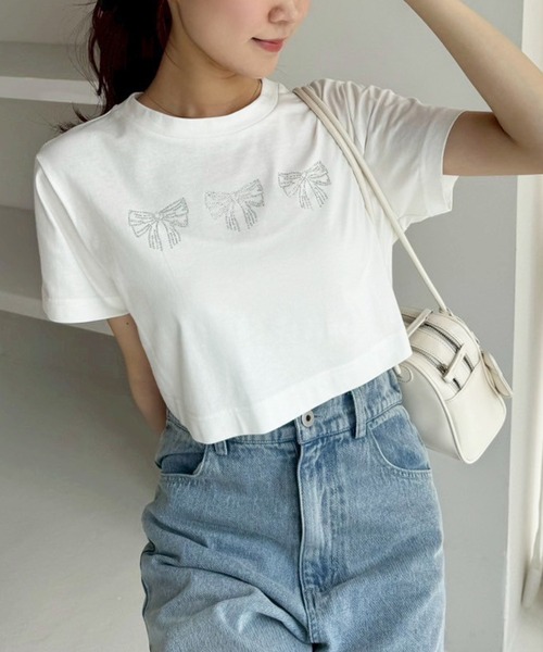 one after another NICE CLAUP tシャツ 半袖 ネコ/リボンアソート