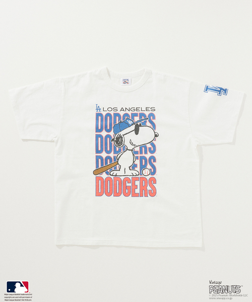 スヌーピー PEANUTS MLB Tシャツ 開幕戦(ホワイト): 通常