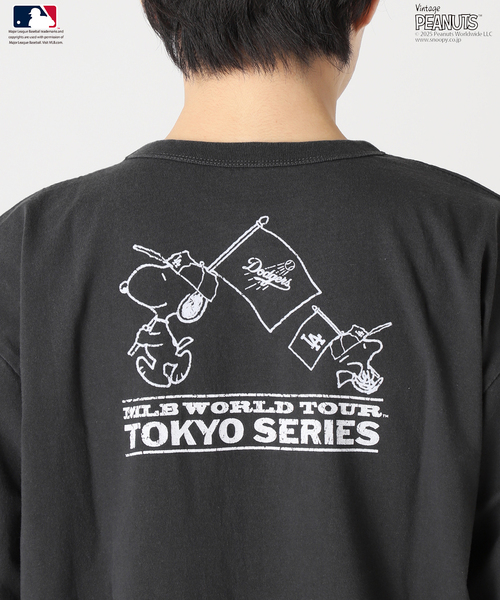 スヌーピー PEANUTS MLB Tシャツ 開幕戦(ホワイト): 通常