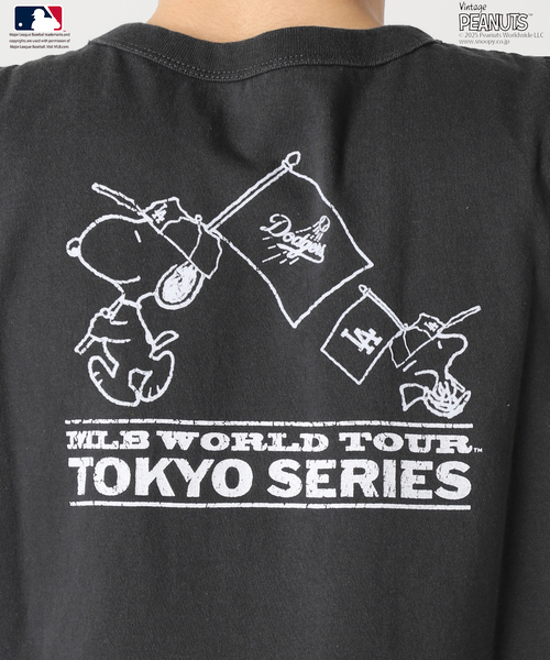 【新品・定価以下】PEANUTS別注MLB開幕戦ベースボールプリントTシャツ PEANUTS 別注 MLB開幕戦 ベースボール プリントTシャツ（Tシャツ