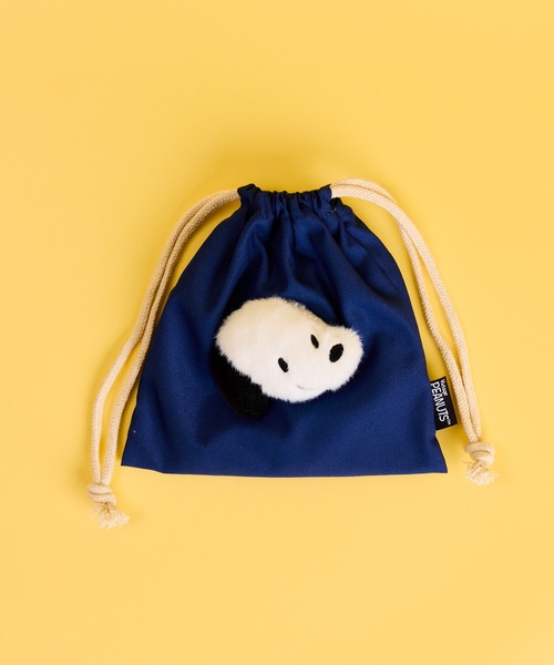 PEANUTS ポーチ 「 PEANUTS / ピーナッツ 」ボアフェイス巾着ポーチ