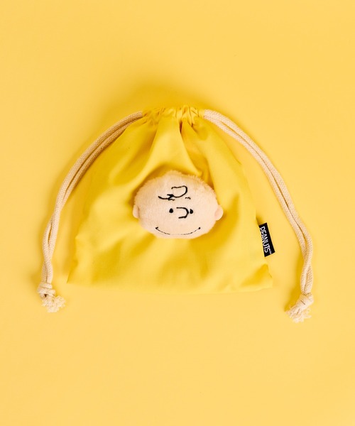 PEANUTS ポーチ 「 PEANUTS / ピーナッツ 」ボアフェイス巾着ポーチ