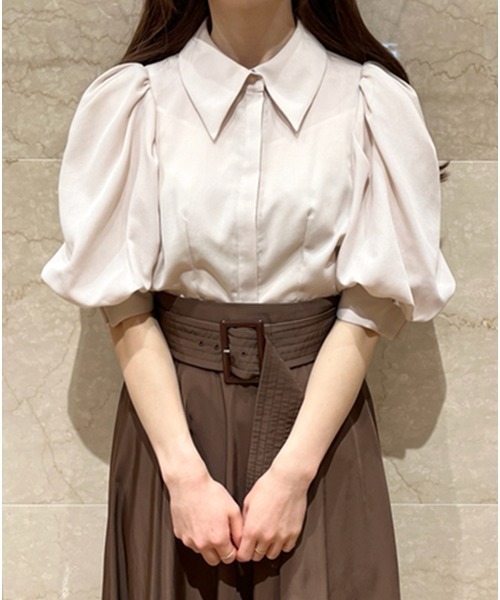 「SNIDEL」 半袖シャツ ONE SIZE ベージュ レディース