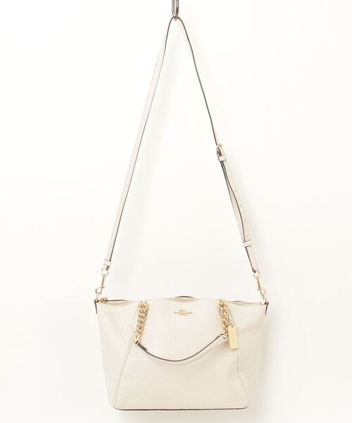COACH ホワイト バッグ COACH 「COACH」 2WAYバッグ - ホワイト レディース : ZOZOTOWN