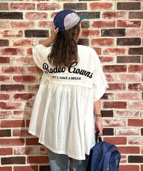 RODEO CROWNS WIDE BOWL tシャツ バックギャザードッキングT