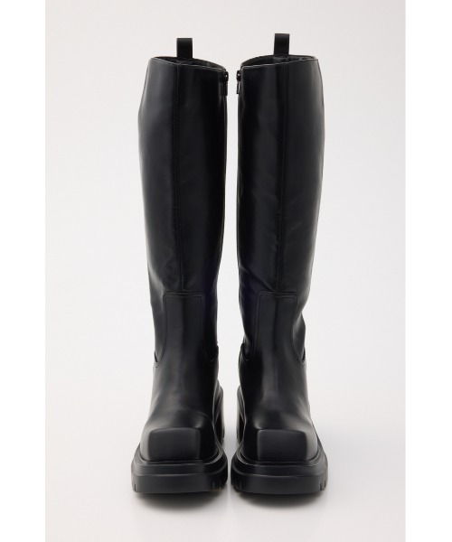 SLY（スライ） ブーツ 「美脚チートブーツ」SQUARE TOE KNEE BOOTS