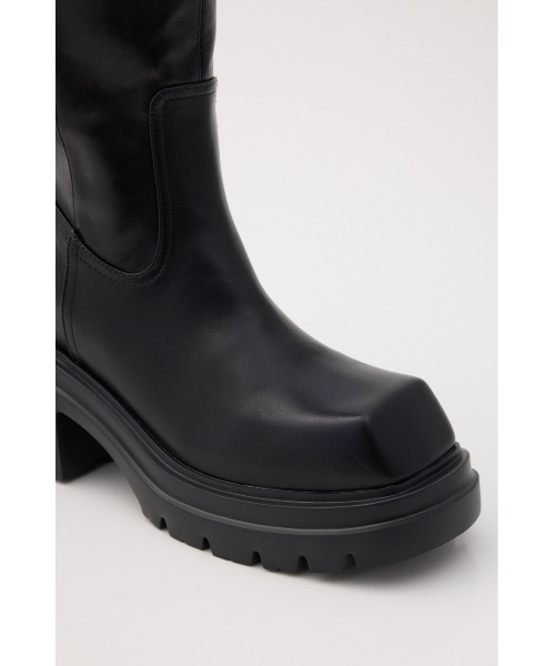 SLY（スライ） ブーツ 「美脚チートブーツ」SQUARE TOE KNEE BOOTS