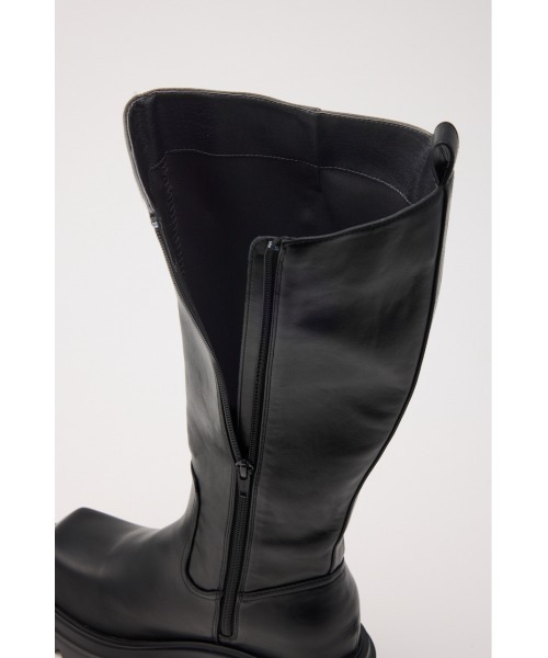 SLY（スライ） ブーツ 「美脚チートブーツ」SQUARE TOE KNEE BOOTS