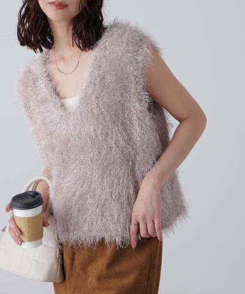 ニット セーター 「ＭＦＭ」ふわふわノースリニット レディース