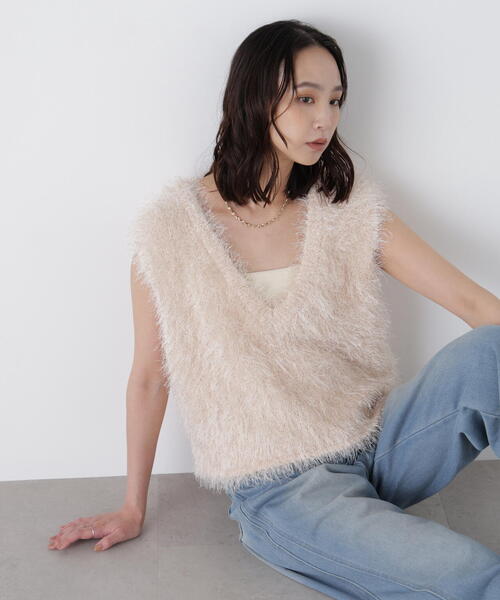 ニット セーター 「ＭＦＭ」ふわふわノースリニット レディース