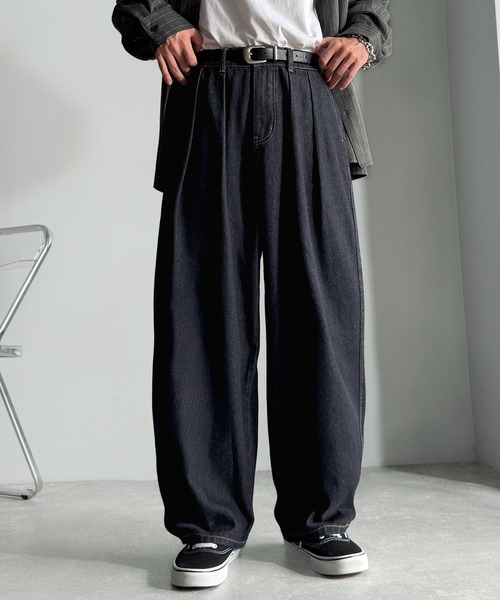 Classical Origin ジーンズ インツータック ワイドバルーンデニム