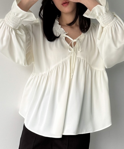 美品♡セルリ ドゥーズィエムクラス ボリューム ギャザーブラウス ホワイト ドゥーズィエムクラス セルリ ギャザーブラウス ホワイト - メルカリ