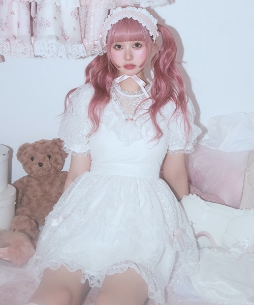 美品rosymonster サマーレディーワンピース ピンク　ロージーモンスター rosymonster サマーレディーワンピース ピンク