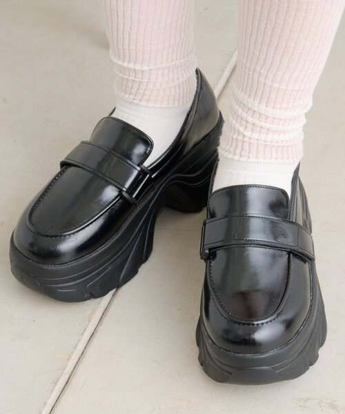 w closet（ダブルクローゼット） シューズ 「25AW」ベルト付厚底