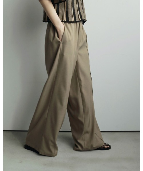 anuke パンツ Pintuck Wide Pants 62520730 レディース