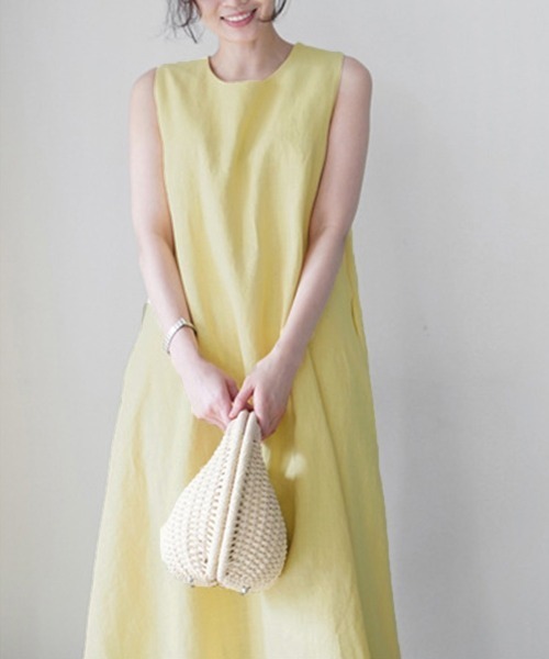 「Miniministore」 「yys」ノースリーブワンピース M イエロー レディース_画像4