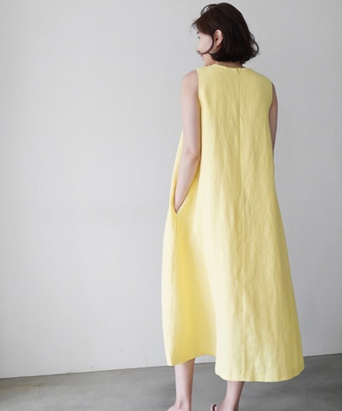 「Miniministore」 「yys」ノースリーブワンピース M イエロー レディース_画像8