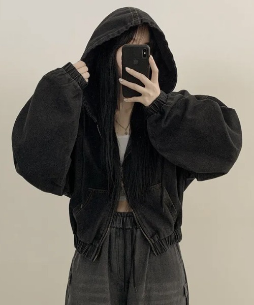 【美品】ノーティカ デニム ブルゾン パーカー オーバーサイズ M 美品】ノーティカ デニム ブルゾン パーカー オーバーサイズ M