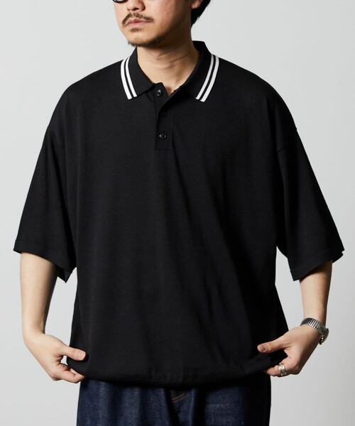 「FREAK'S STORE」 半袖ポロシャツ SMALL ネイビー メンズ_画像5