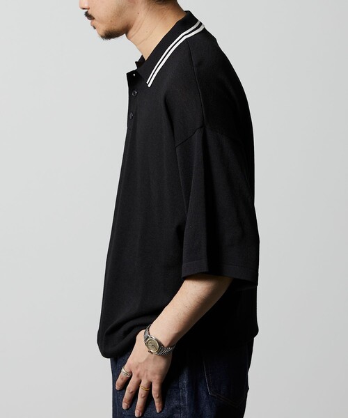 「FREAK'S STORE」 半袖ポロシャツ SMALL ネイビー メンズ_画像7