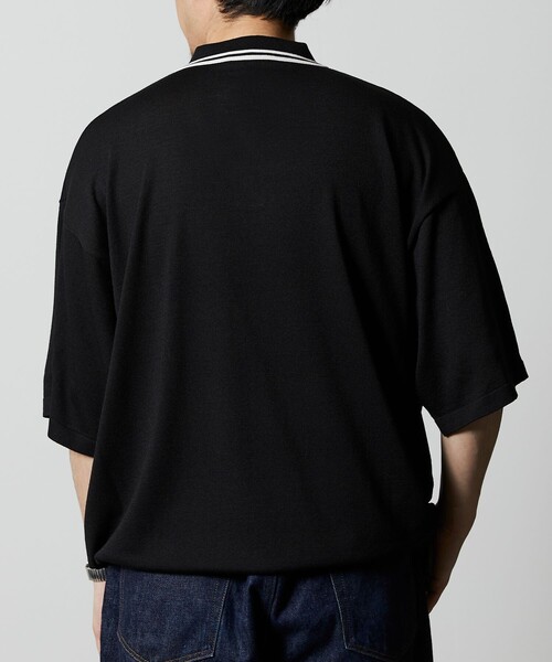 「FREAK'S STORE」 半袖ポロシャツ SMALL ネイビー メンズ_画像8