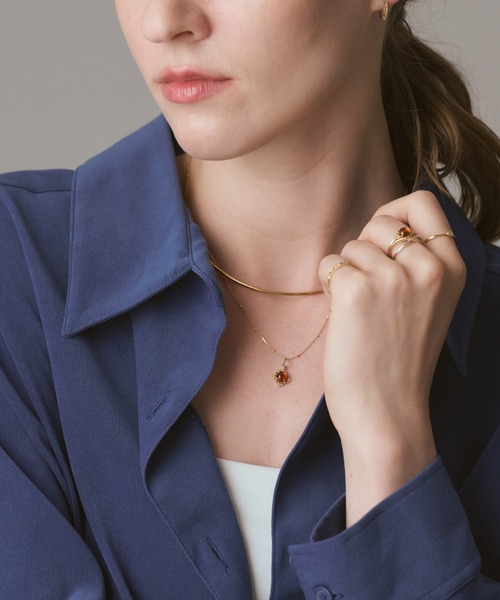 agete チャーム K5アンバー／ダイヤモンドチャーム レディース