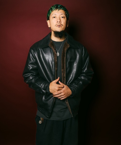 Subciety（サブサエティ） ブルゾン アウター Fur lining faux leather 