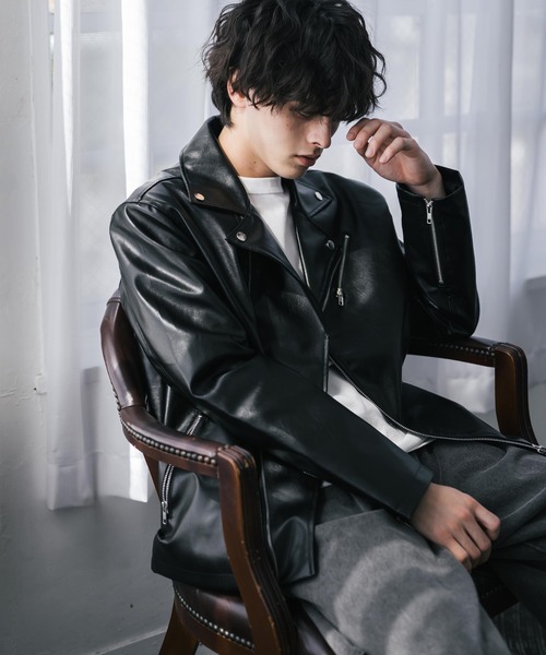 極美品 Alexander Wang ダブルライダースジャケット Mo-Laws 牛革 ダブルライダースジャケット UKタイプ メンズ ブラック S