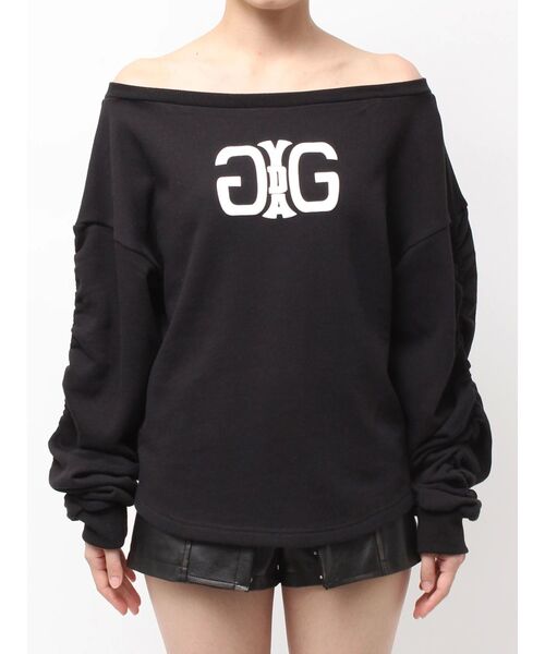 GYDA（ジェイダ） トレーナー スウェット アームギャザーSymmetry GYDA