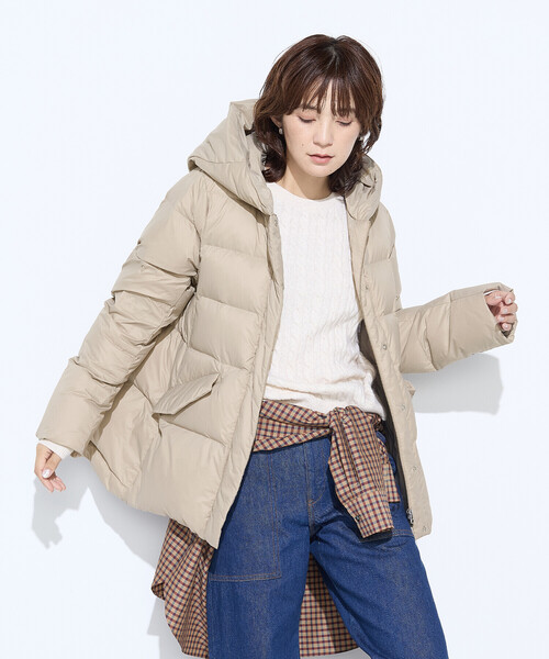 COMME CA Wardrobe ダウンコート ダウンジャケット 撥水ナイロンタフタ