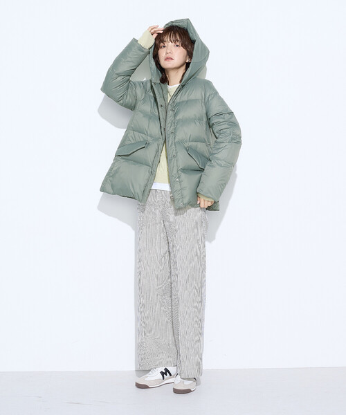 COMME CA Wardrobe ダウンコート ダウンジャケット 撥水ナイロンタフタ