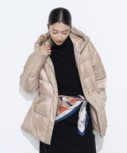 COMME CA Wardrobe ダウンコート ダウンジャケット 撥水ナイロンタフタ