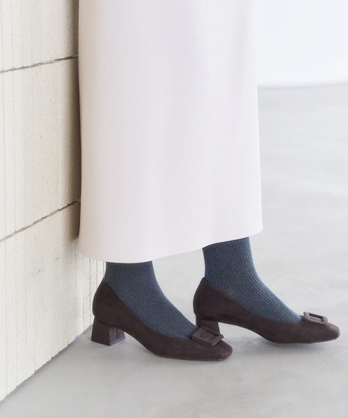 LE TALON（ル タロン） パンプス 4.5cmスクエアバックルパンプス