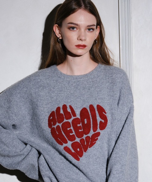 3.3 FIELD TRIP ニット セーター 3.3 Field Trip／ハートロゴモチーフ