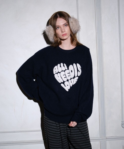 3.3 FIELD TRIP ニット セーター 3.3 Field Trip／ハートロゴモチーフ