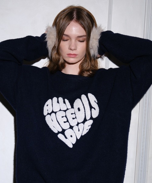 3.3 FIELD TRIP ニット セーター 3.3 Field Trip／ハートロゴモチーフ