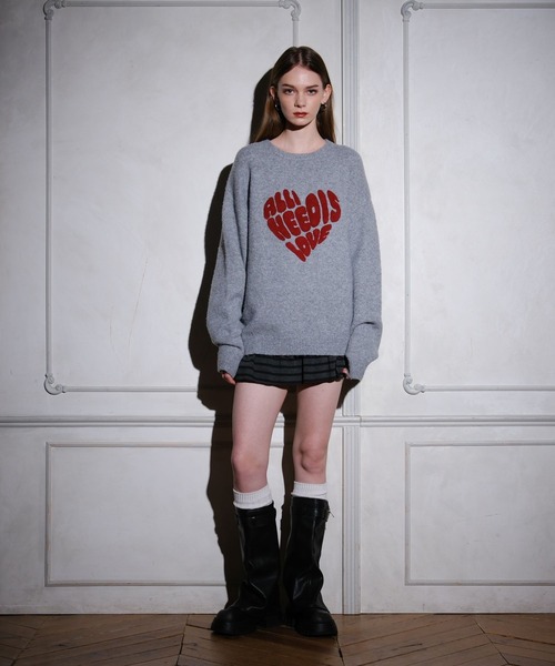 3.3 FIELD TRIP ニット セーター 3.3 Field Trip／ハートロゴモチーフ