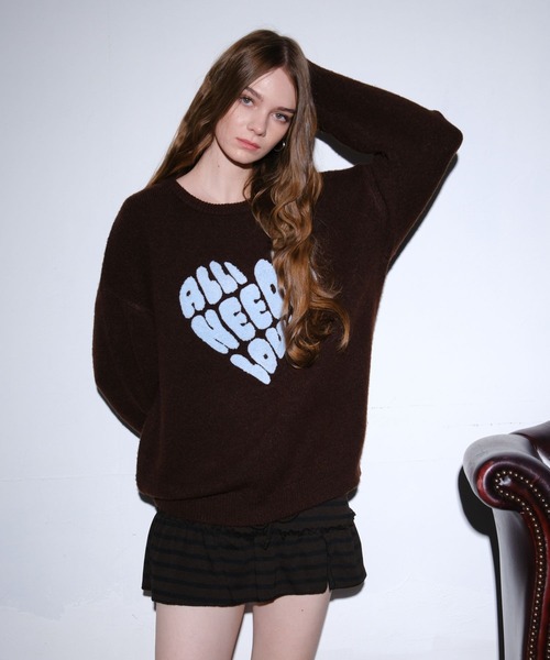 3.3 FIELD TRIP ニット セーター 3.3 Field Trip／ハートロゴモチーフ