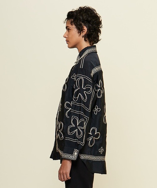CURRENTAGE ブラウス シャツ 「CURRENTAGE/カレンテージ」Embroidery