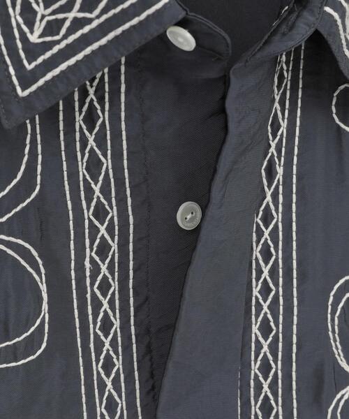 CURRENTAGE カレンテージ レーシーポロシャツ CURRENTAGE/カレンテージ】Embroidery shirt｜martinique