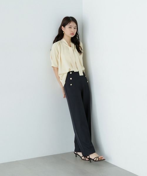 「N.(N. Natural Beauty Basic)」 半袖ブラウス MEDIUM オフホワイト レディース_画像6
