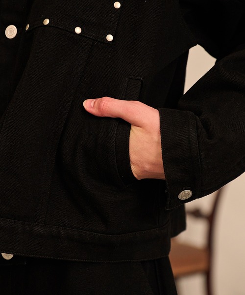 Forte デニムジャケット gジャン Studded Washed Denim Jacket