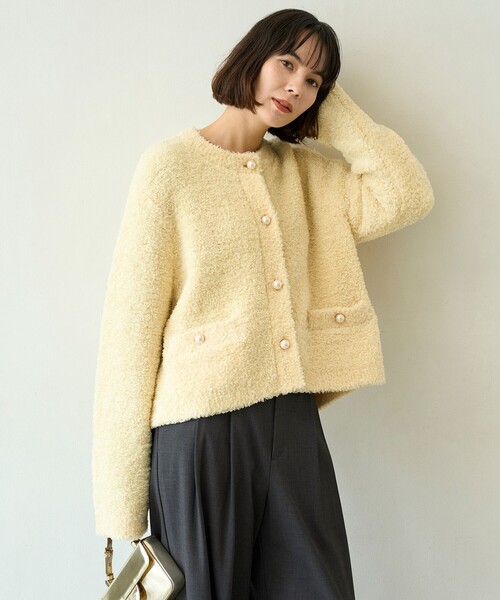 UNFILO（アンフィーロ） カーディガン 「STORY×UNFILO」シャギーニット