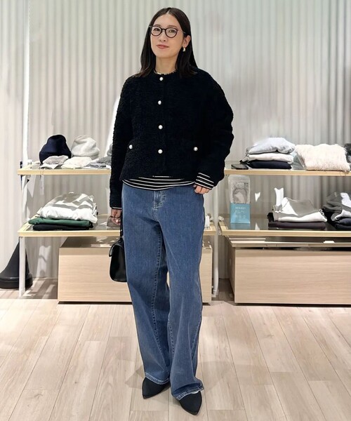 UNFILO（アンフィーロ） カーディガン 「STORY×UNFILO」シャギーニット