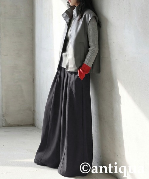 antiqua（アンティカ） パンツ ワイドイージーパンツ レディース