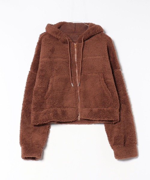 ViViDAY コート アウター もこもこボアパーカーアウター レディース