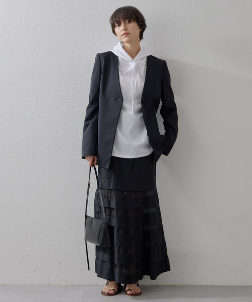 Whim Gazette（ウィム ガゼット） ノーカラージャケット FREE ブラック