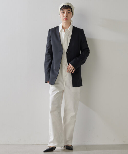 Whim Gazette（ウィム ガゼット） ノーカラージャケット FREE ブラック