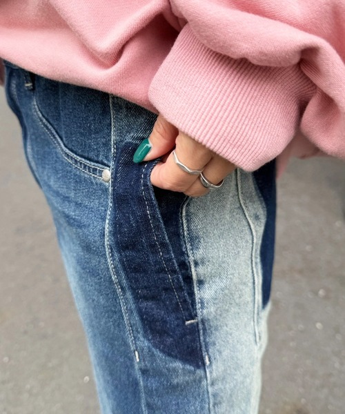 DOUBLE NAME（ダブルネーム） パンツ MIX DENIM フレアパンツ